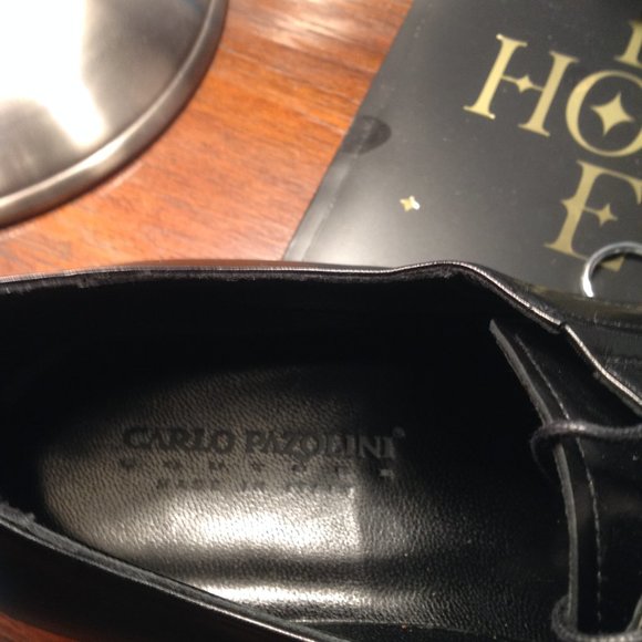 Carlo Pazolini Men\'s Nero Black Leather Dress Shoes -Size EU45 (11.5 USA)-NIB main image 7